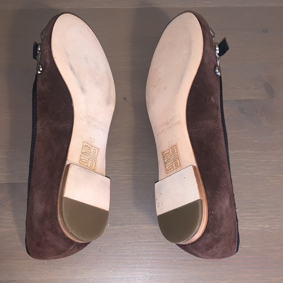 Marc by Marc Jacobs Maroon Suede Flats - Women’s Size 37 - Picture 7 of 9